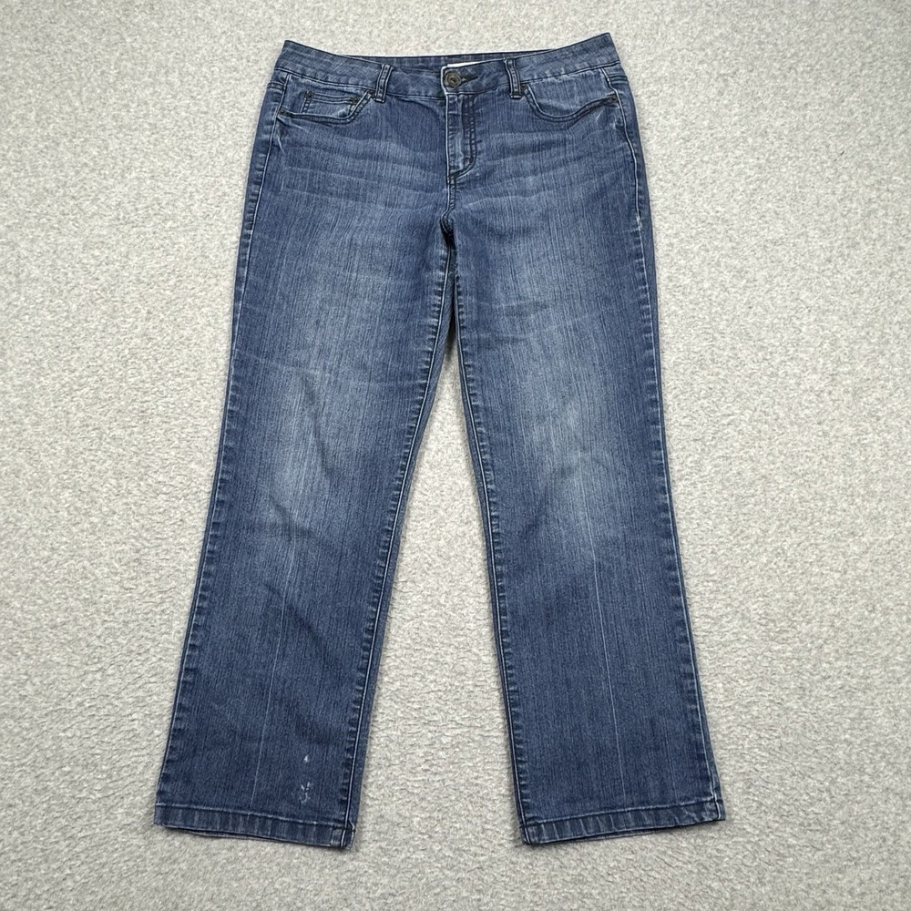 DKNY Jeans Women's 10 Stretch Denim Cotton Blend Mid Rise Straight Casual Basic